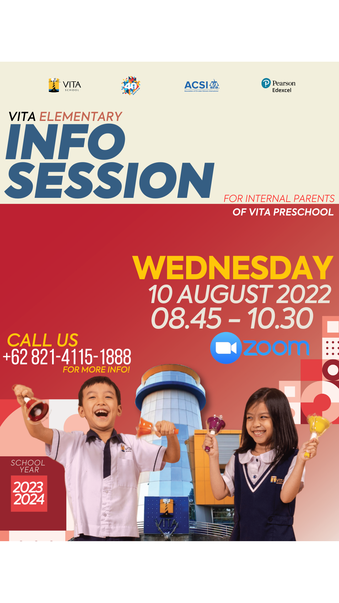 VITA Elementary Info Session (For Internal Parents of VITA Preschool)
